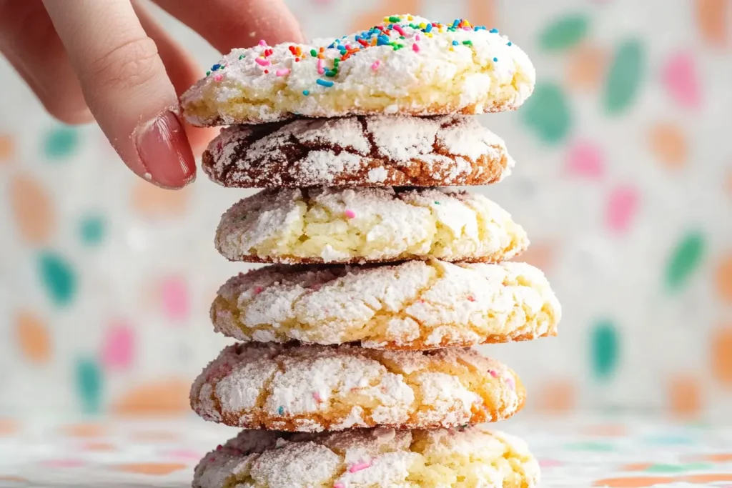 Freshly Baked Cool Whip Cookies Displayed on a Serving Platter