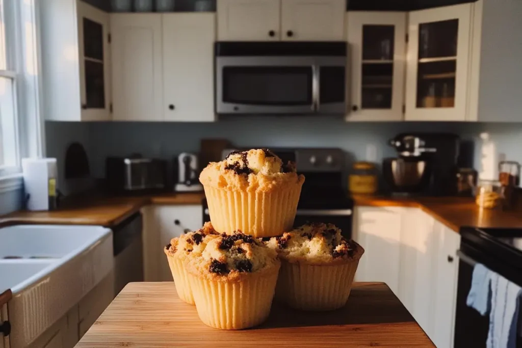 Unsoaked raisins on a wooden surface, a comparison for should you soak raisins before baking muffins.