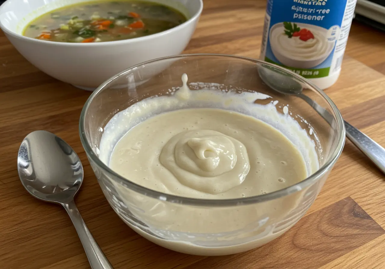 What is a gluten-free thickener for soup, a detailed photo.