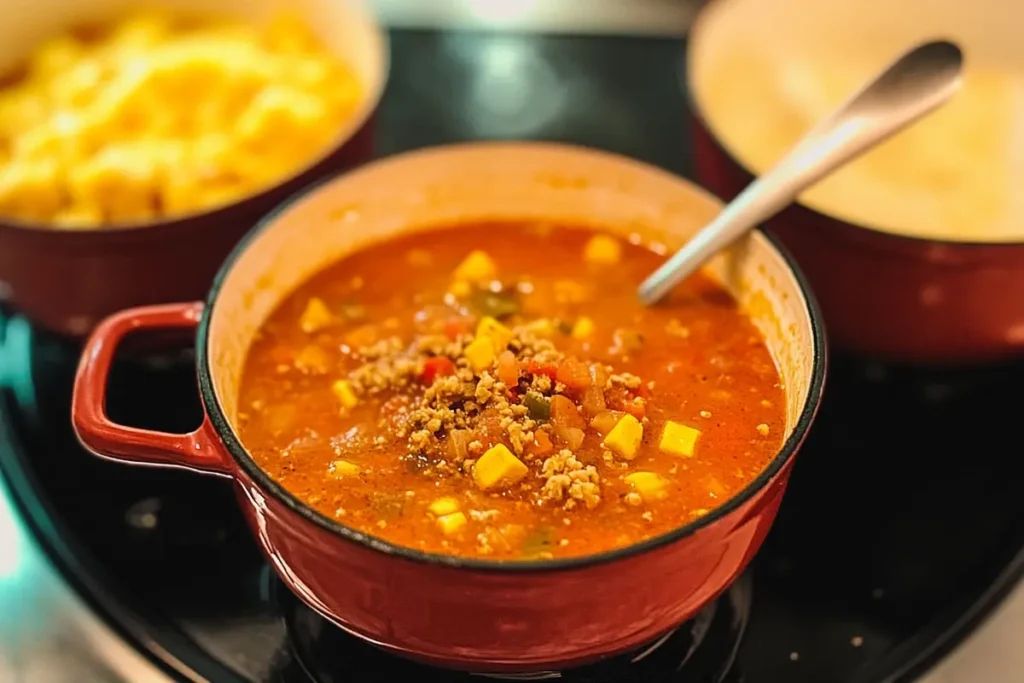 How to make soup in school with fresh vegetables.