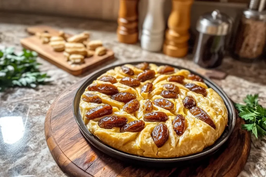 Preparing a simple date palm recipe.