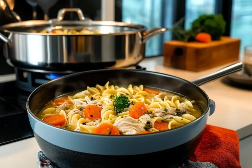  Ingredients for gluten free chicken noodle soup.