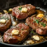 Delicious filet medallions with rosemary and garlic