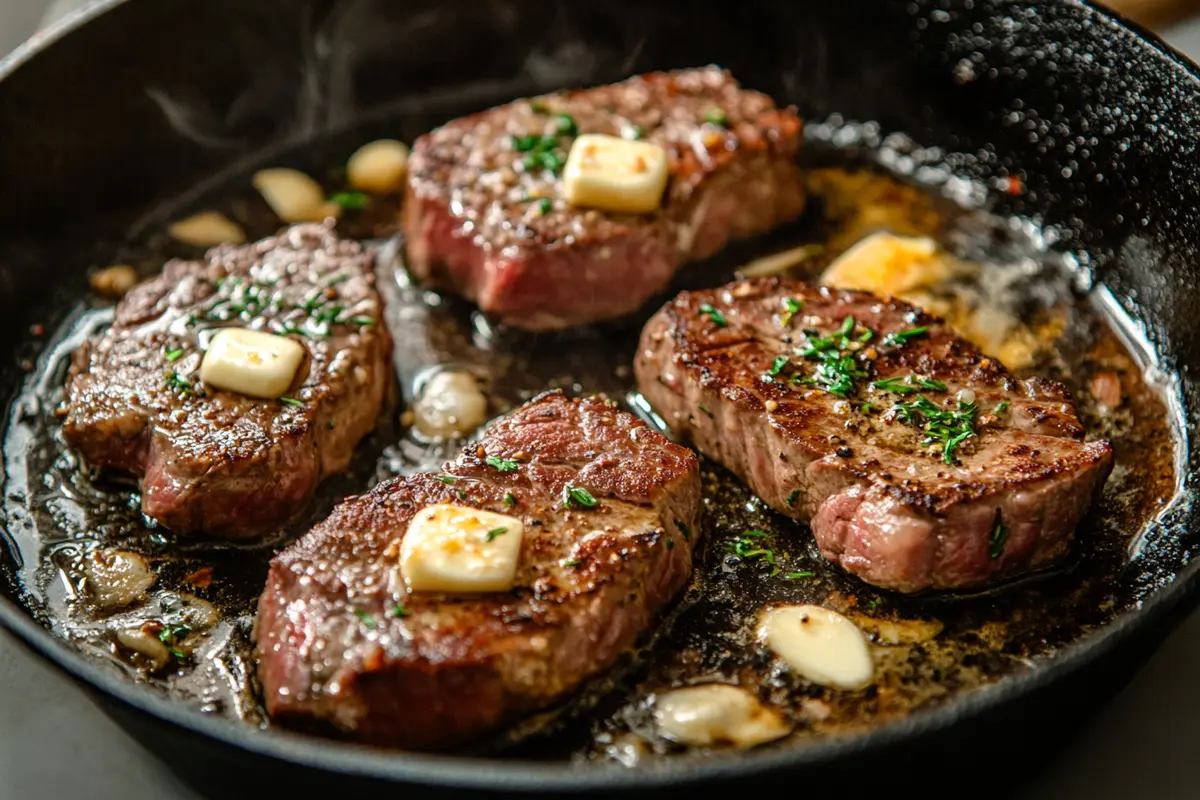 Delicious filet medallions with rosemary and garlic