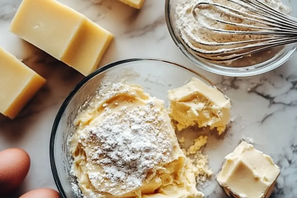  Mixing items for baking. the heart cake