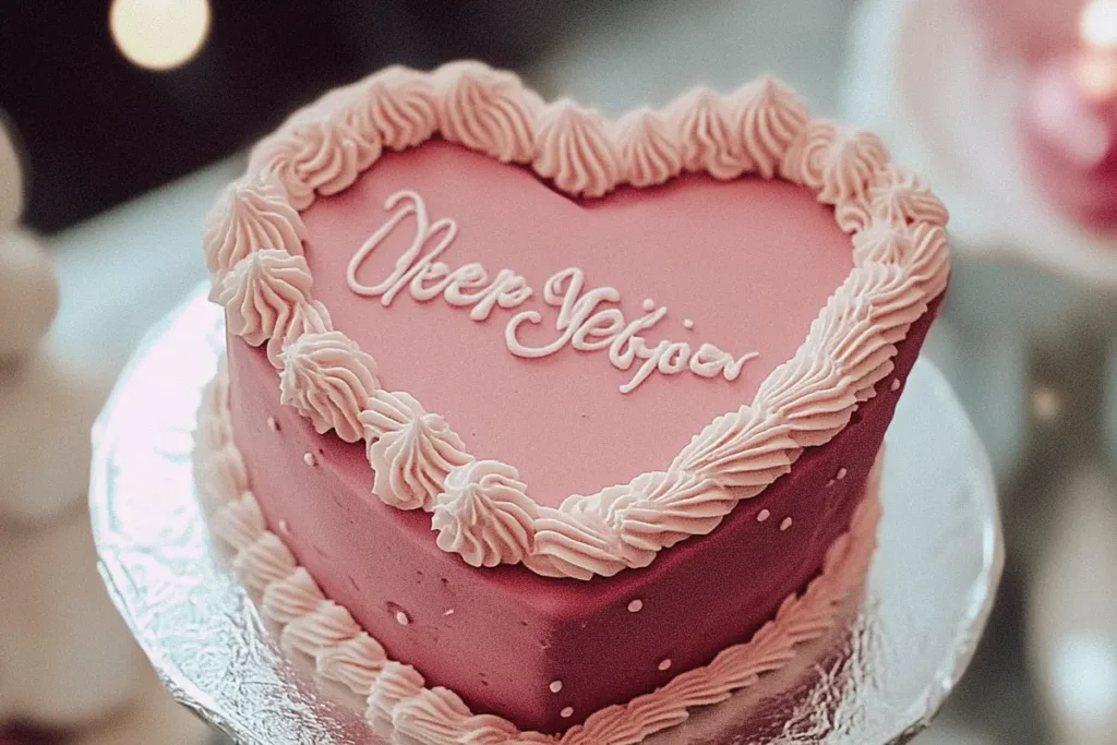  Elegant heart cake for a special celebration